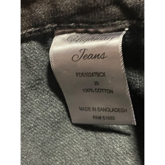 Highway Jeans Womens Frayed Hem Black Denim Skort Shorts Plus Size 20 - Picture 5 of 8